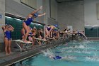 Swimming vs Babson  Wheaton College Swimming vs Babson College. - Photo By: KEITH NORDSTROM : Wheaton, Swimming, Babson